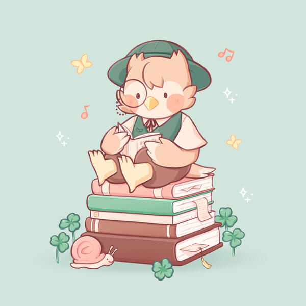 Onion the Owl Bookworm Artwork