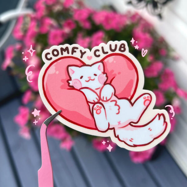 Comfy Club Vinyl Sticker