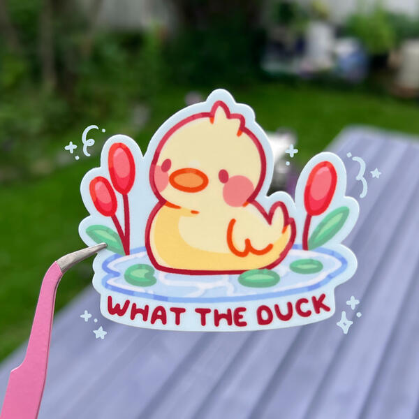 What the Duck Vinyl Sticker
